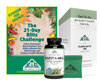 Image of the 21-Day Blitz Challenge book, a bottle of Digest-A-Meal, a supplement pouch, and an Flora Blit 100 Pak.