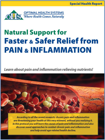 Image of the Cover of the Natural Support for Faster & Safer Relief from PAIN & INFLAMMATION. Inflammation Booklet