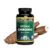 Image of a bottle of Optimal Chronic with some yucca roots behind it.