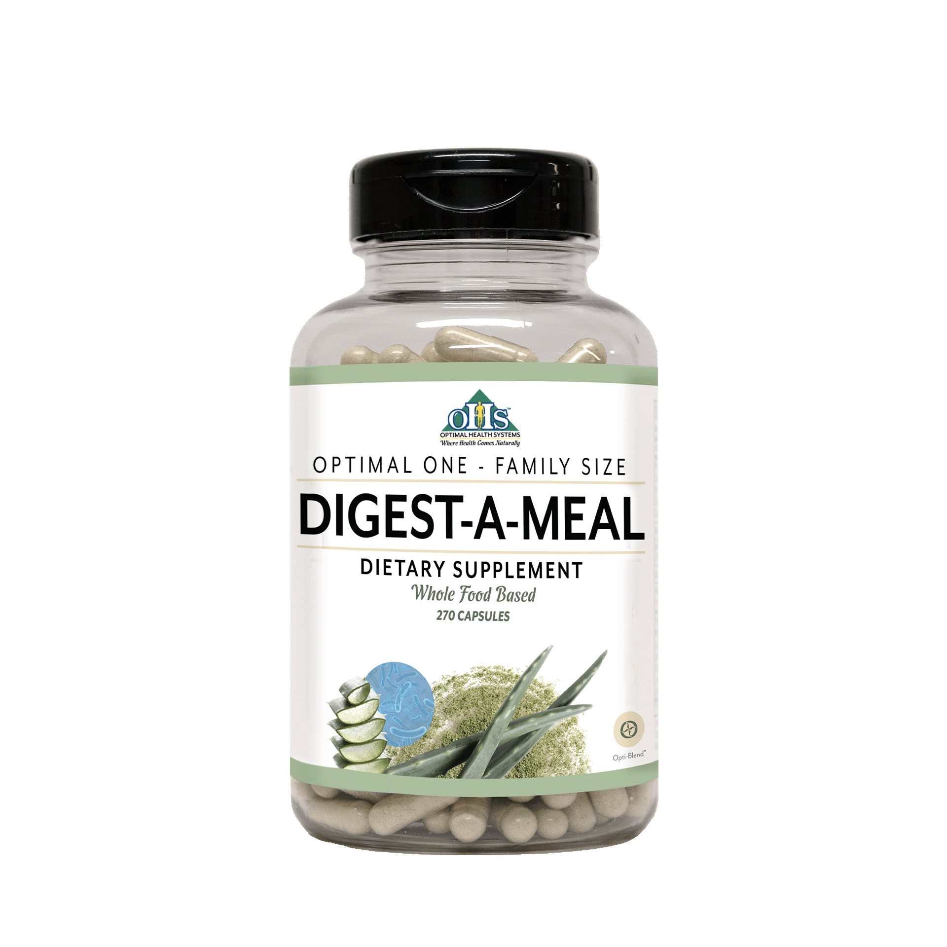 Image of a bottle of Optimal One Digest-A-Meal family size.