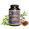 Image of a bottle of Opti-Nutrients Opti-Brain. Around the bottle is cinnamon, olive leaf, and bacopa herb