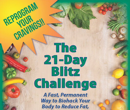 Cropped image of the cover of the 21-Day Blitz Challenge booklet. 21-Day Challenge