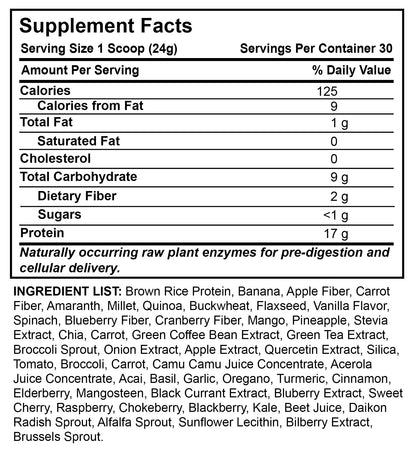 Optimal Complete Nutrition Plus Supplement Facts