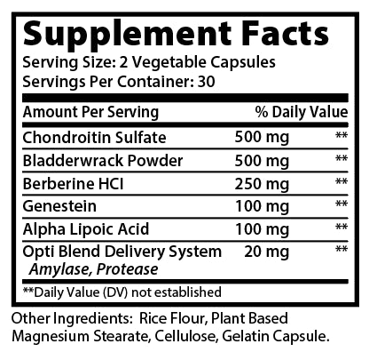 Optimal Control supplement facts.