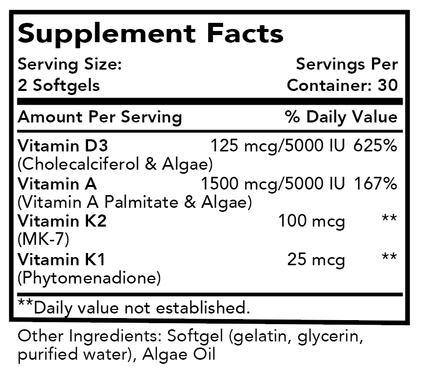 DAK1K3 supplement facts