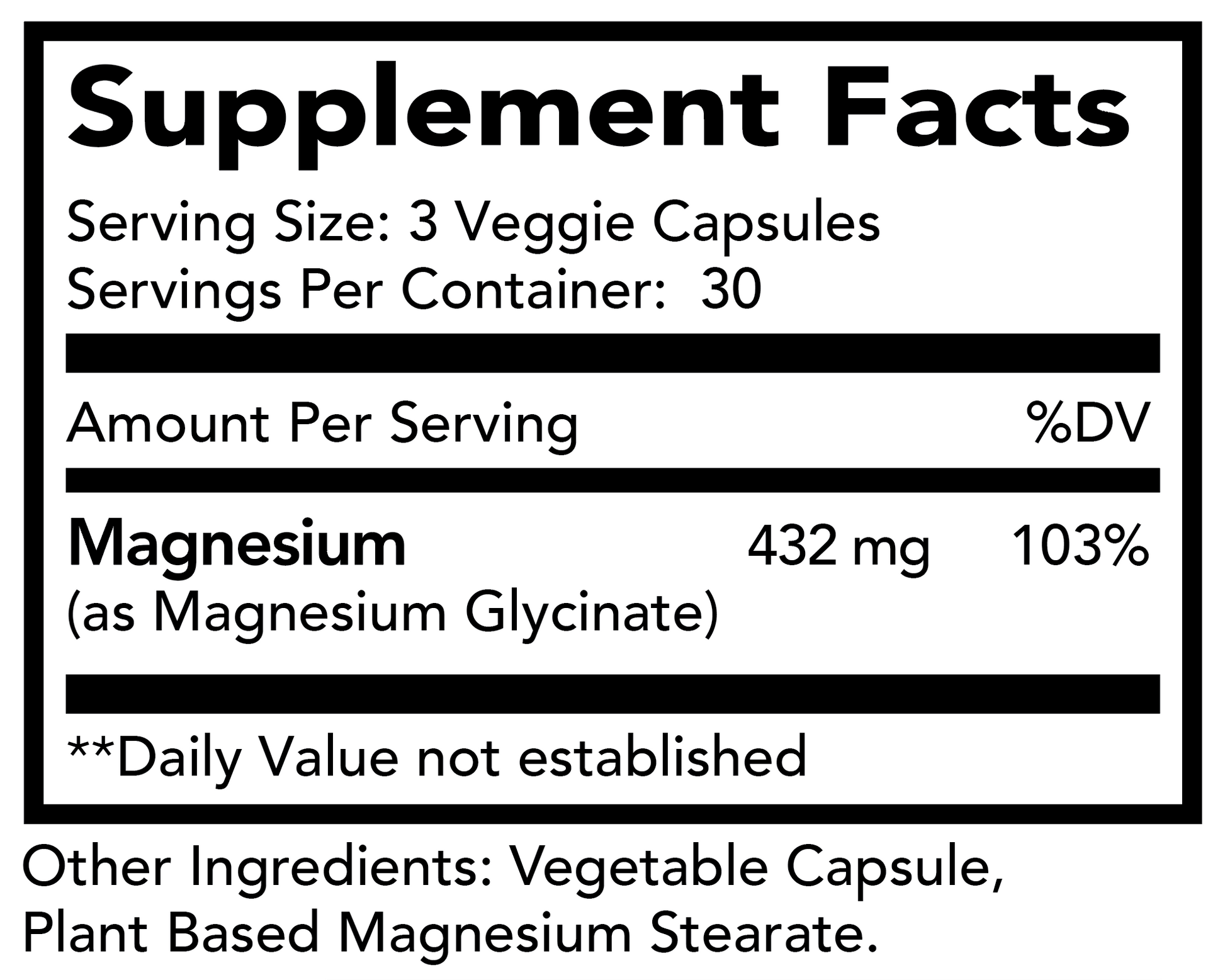 Essential Magnesium Supplement Facts