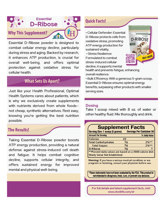 Essential D-Ribose Single Fact Card PNG Essential D-Ribose Single Fact Card