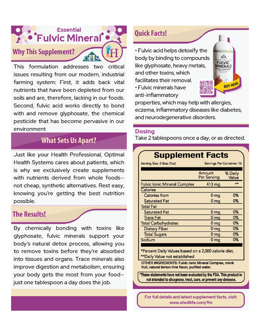 Essential Fulvic Mineral Single Page Fact Card PNG Essential Fulvic Mineral Single Page Fact Card