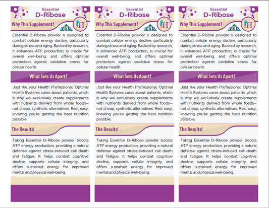 Essentials D-Ribose 3-Page Fact Cards PNG Essentials D-Ribose 3-Page Fact Cards