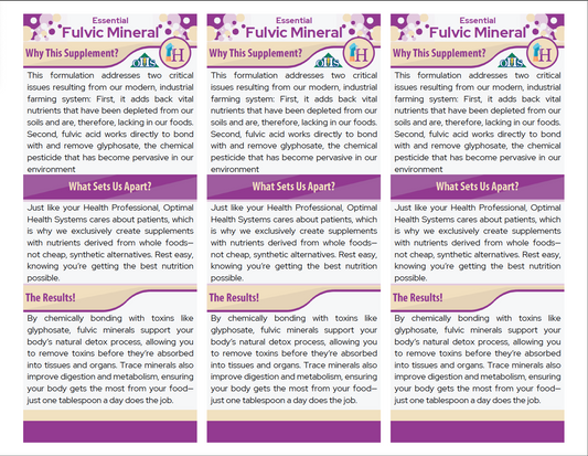 Essentials Fulvic Mineral 3-Page Fact Card PNG Fulvic Mineral 3-Page Fact Cards