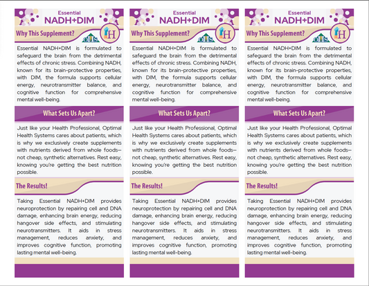 Essentials NADH+DIM 3-Page Fact Cards PNG Essentials NADH+DIM 3-Page Fact Cards
