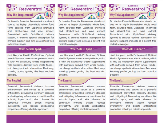 Essentials Resveratrol 3-Page Fact Cards PNG Essentials Resveratrol 3-Page Fact Cards