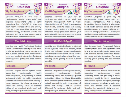 Essentials Ubiqinol 3-Page Fact Cards PNG Essentials Ubiqinol 3-Page Fact Cards