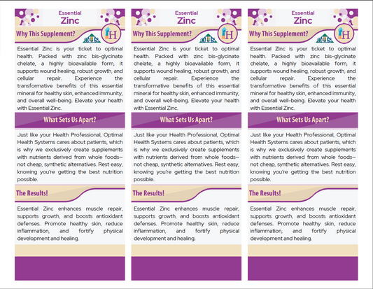 Essentials Zinc 3-Page Fact Cards PNG Essentials Zinc 3-Page Fact Cards