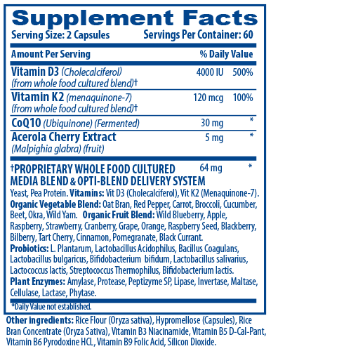 Optimal Longevi-D K2 Supplement Facts