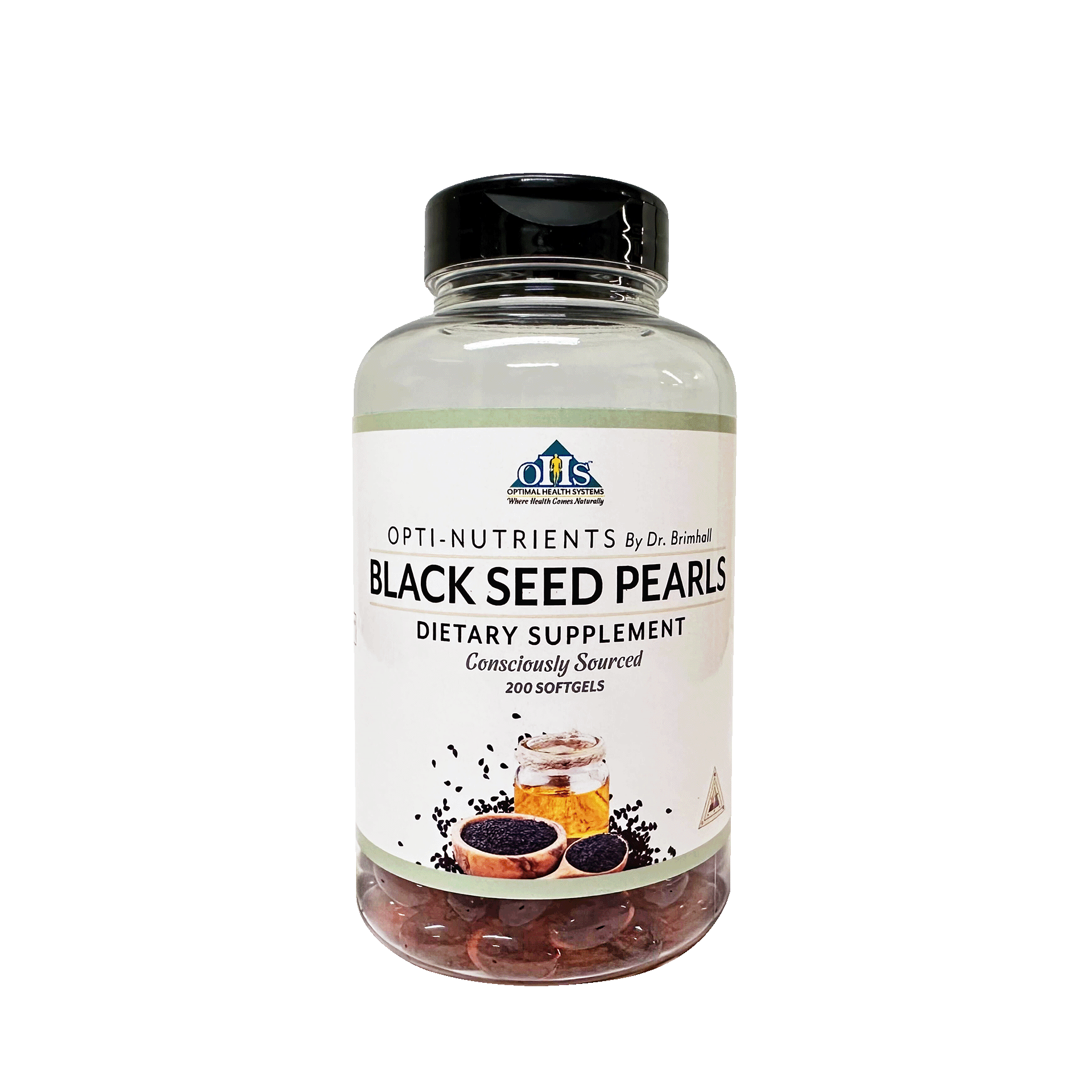 Image of a bottle of Opti Black Seed Pearls.