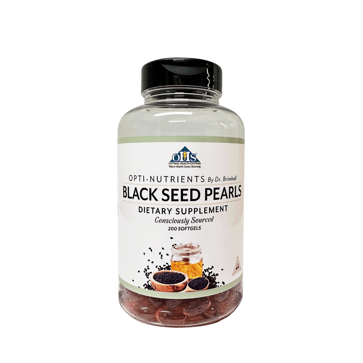 Image of a bottle of Opti Black Seed Pearls.