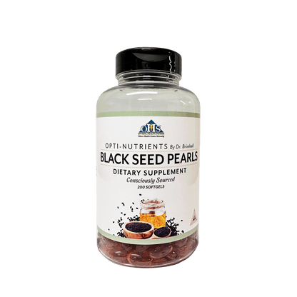 Image of a bottle of Opti Black Seed Pearls.