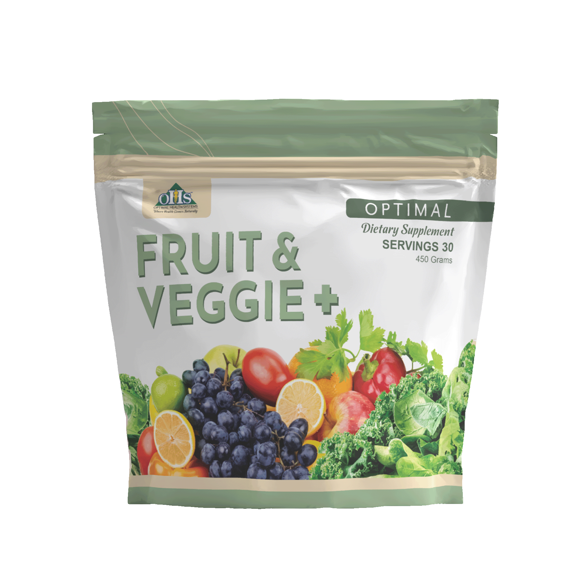 Image of a bottle of Optimal Fruit & Veggie Plus.