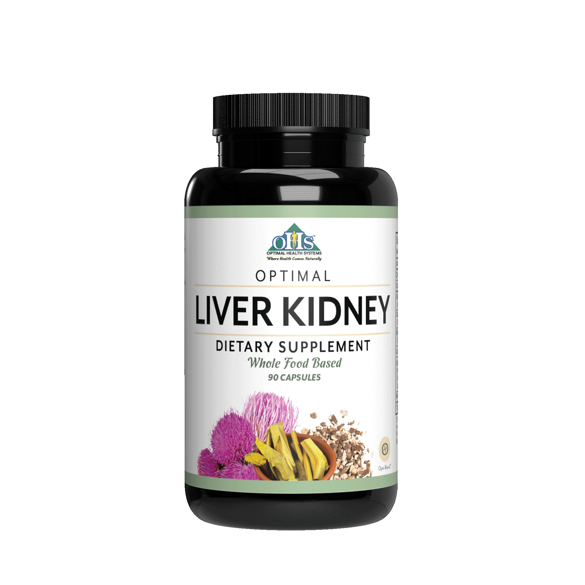 Image of a bottle of Optimal Liver Kidney.