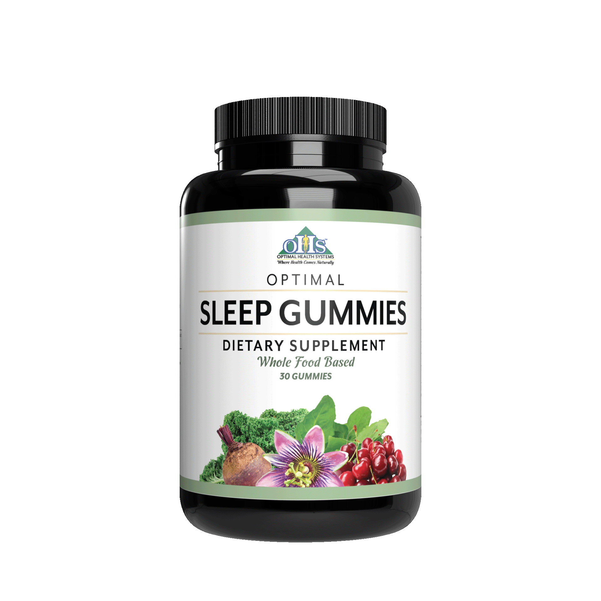 Image of a bottle of Optimal Sleep Gummies.