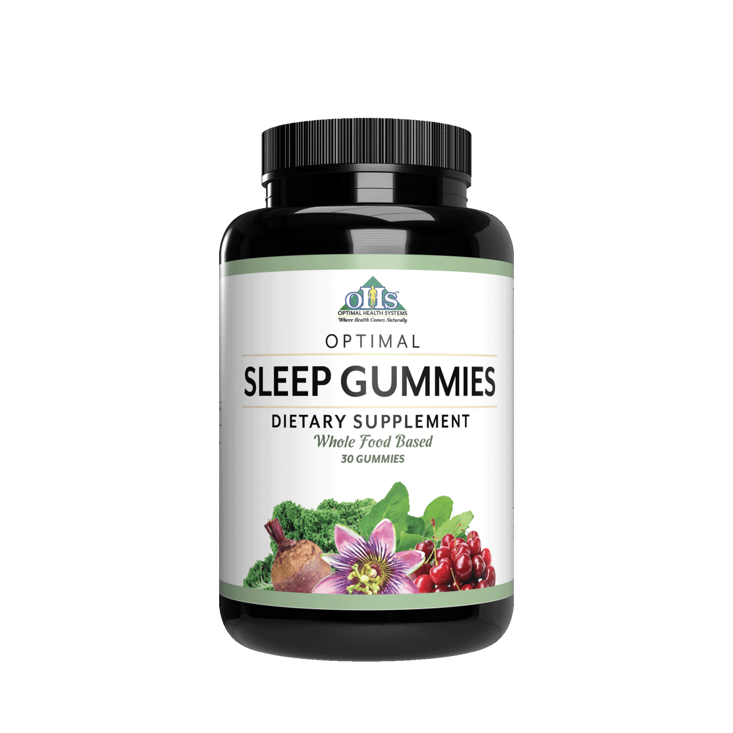 Image of a bottle of Optimal Sleep Gummies.