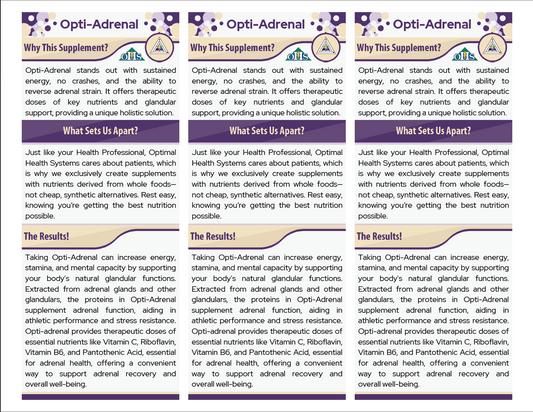 Opti-Adrenal Double Page Facts Cards PNG Opti-Adrenal Double Page Facts Cards