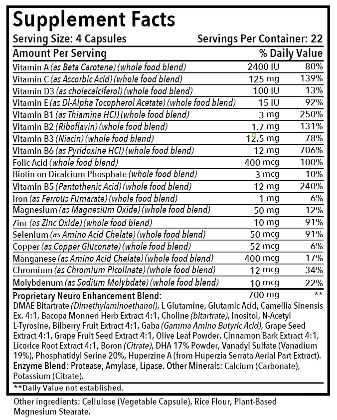 Opti-Brain Supplement Facts