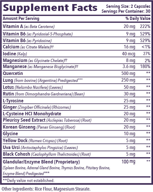 Opti-Lung Supplement Facts