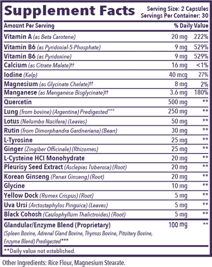 Opti-Lung Supplement Facts