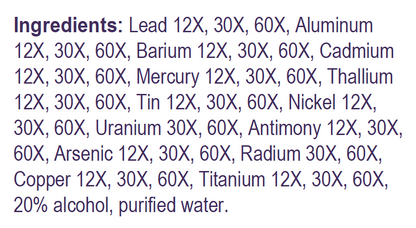 Opti-Metals Detox Supplement Facts