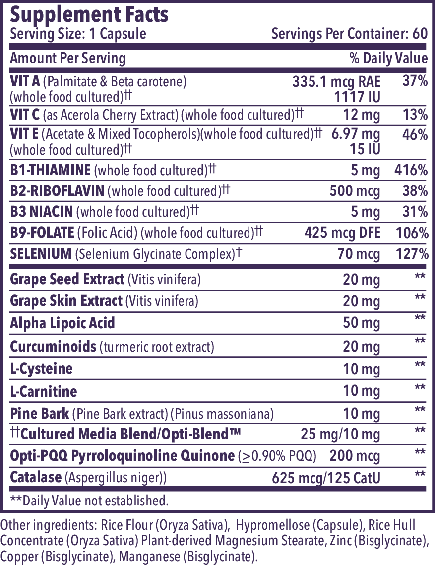 Opti-Mito-Force Supplement Facts