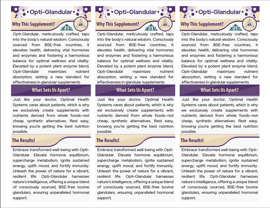 Opti Glandular Double Page Fact Cards PNG Opti Glandular Double Page Fact Cards