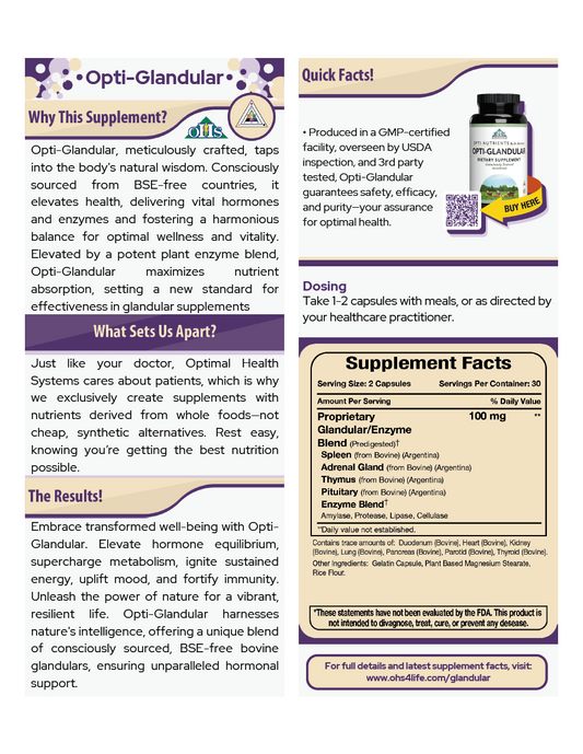 Opti Glandular Single Page Fact Card PNG Opti Glandular Single Page Fact Card
