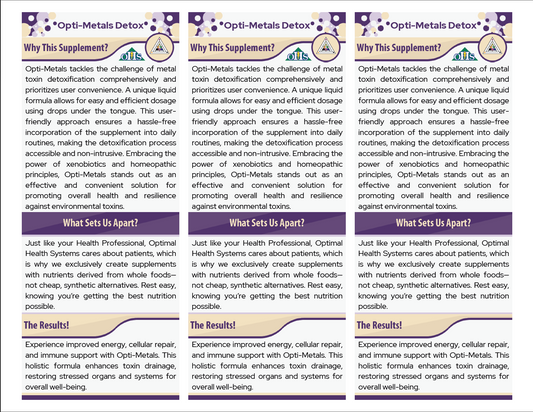 Opti Metal Detox Double Page Fact Cards PNG Opti Metals Detox Double Page Fact Cards
