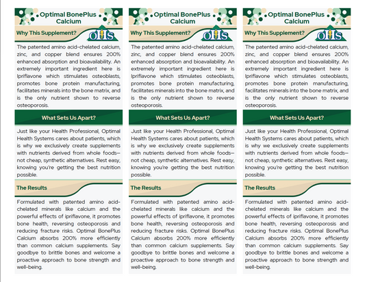 Optimal Bone Plus Double Page Fact Card PNG Optimal Bone-Plus Calcium Double Page Fact Card