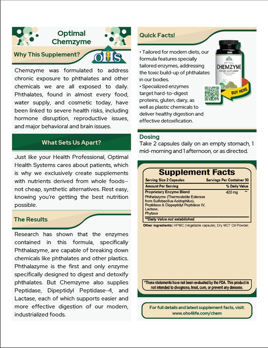 Optimal Chemzyme Single Page Fact Card PNG Optimal Chemzyme Single Page Fact Card