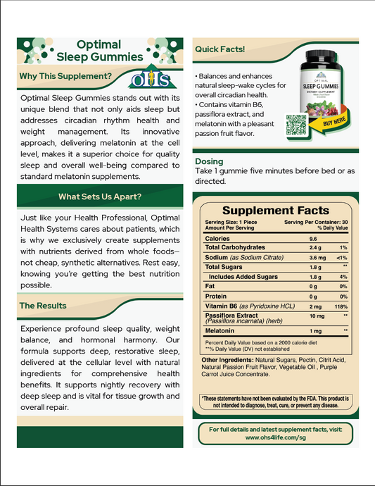 Optimal Sleep Gummies Single Fact Card PNG Optimal Sleep Gummies Single Fact Card