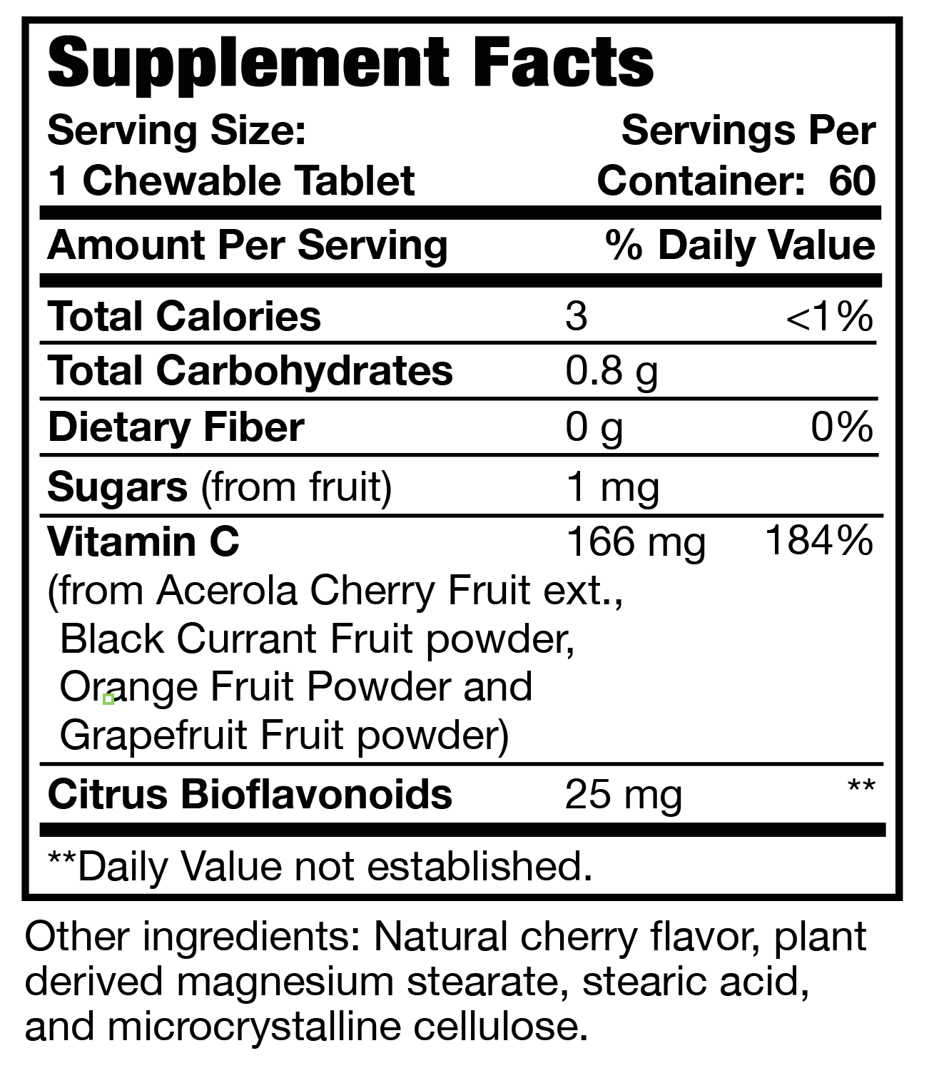 Optimal Whole C Supplement Facts