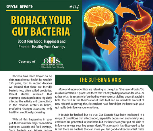 A Cropped image of the PDF "Special Health Report #114" Biohack Your Gut Bacteria