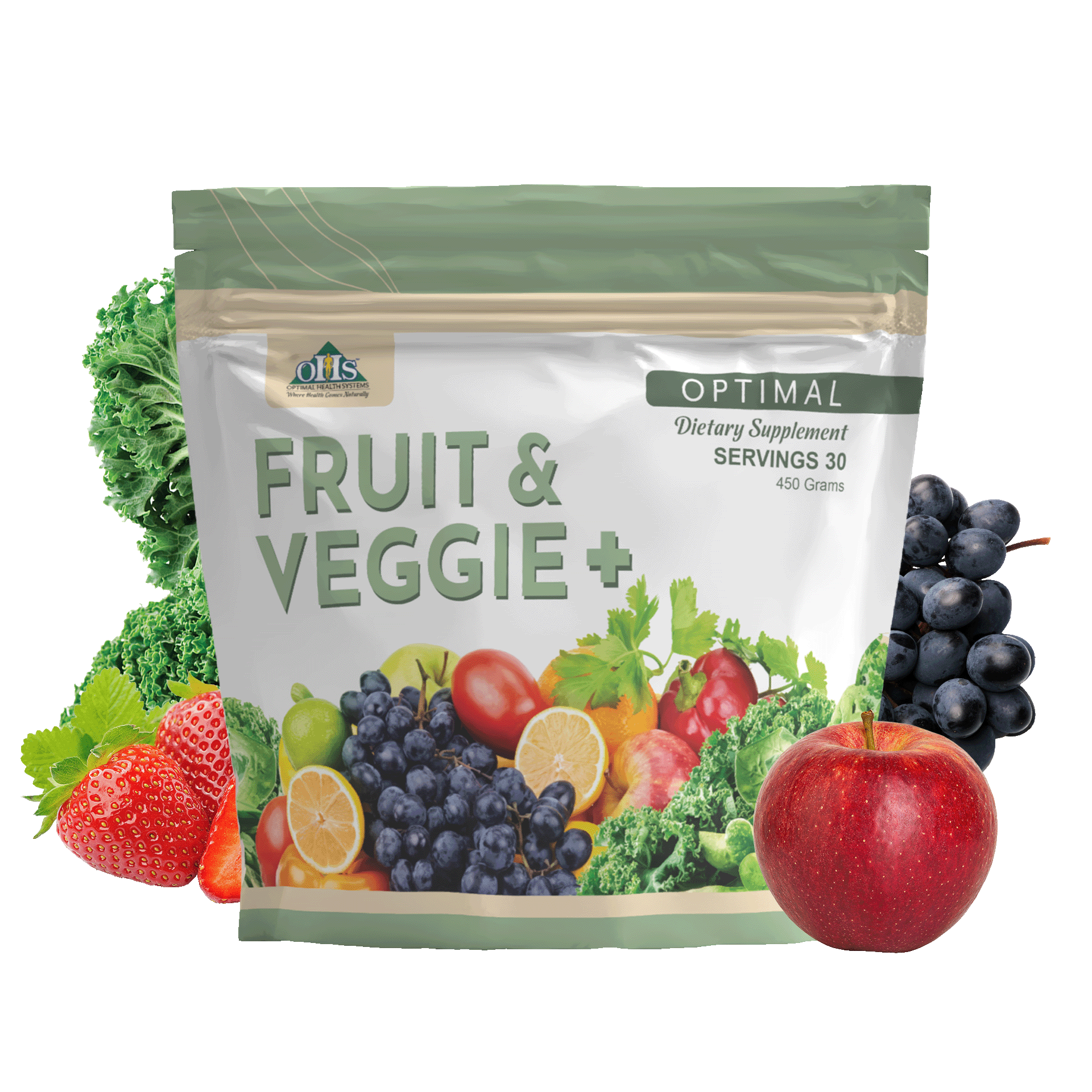 Optimal Fruit and Veggie Plus bag with fresh fruits